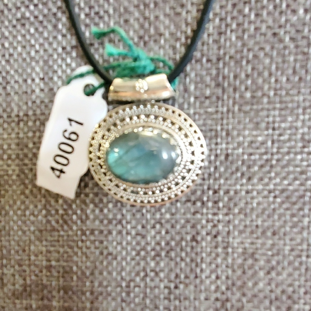 Labradorite sterling silver necklace
